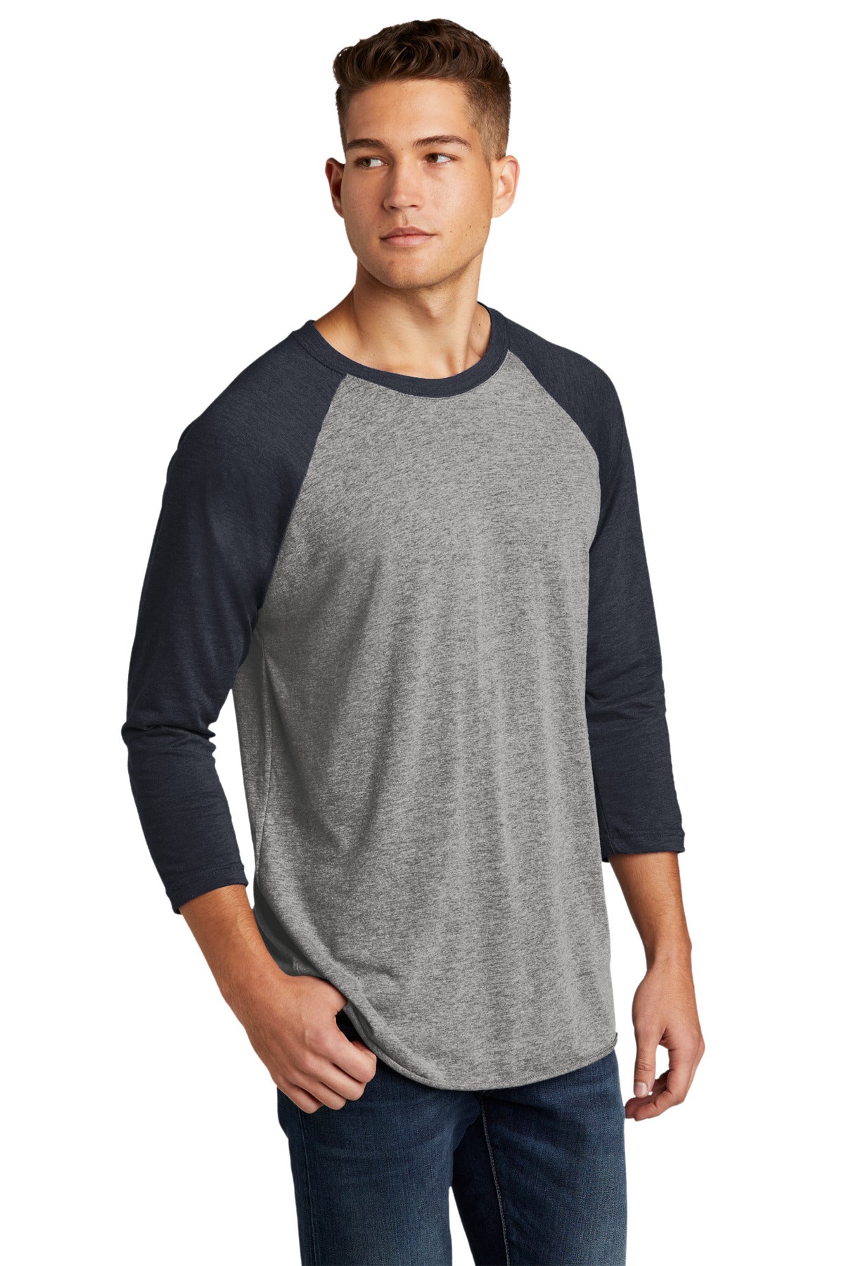 Next Level Apparel Unisex Tri-Blend 3/4-Sleeve Raglan Tee. NL6051