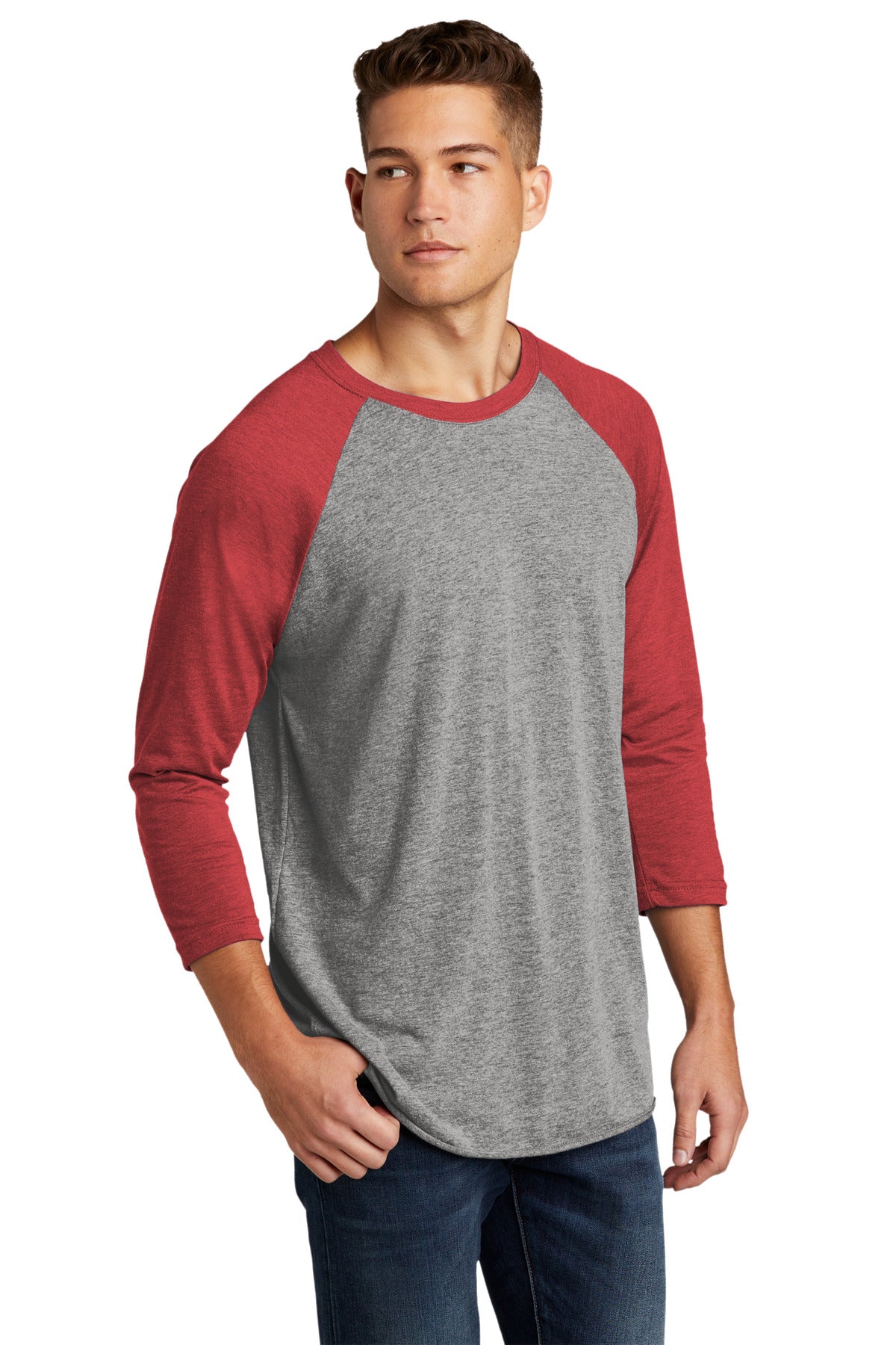 Next Level Apparel Unisex Tri-Blend 3/4-Sleeve Raglan Tee. NL6051