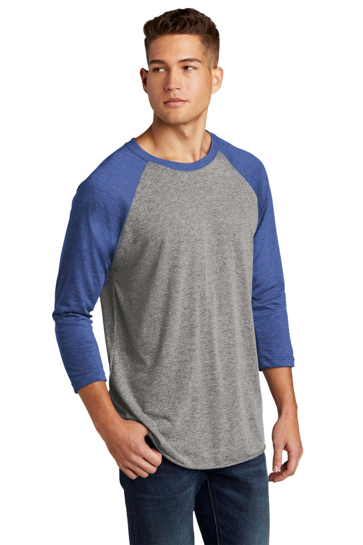 Next Level Apparel Unisex Tri-Blend 3/4-Sleeve Raglan Tee. NL6051