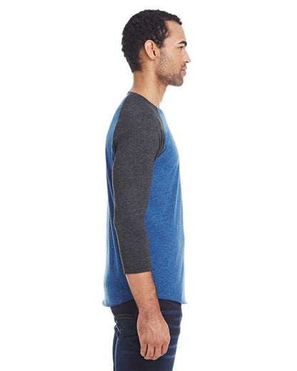 Unisex Triblend Three-Quarter Sleeve Raglan T-Shirt - 302G