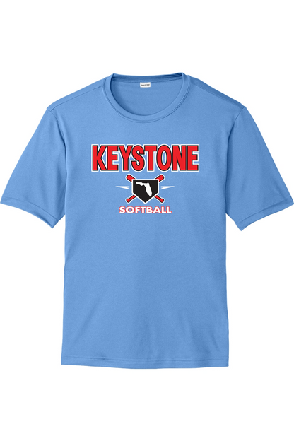 Keystone Softball Unisex Competitor Tee - Team Colors 100% polyester