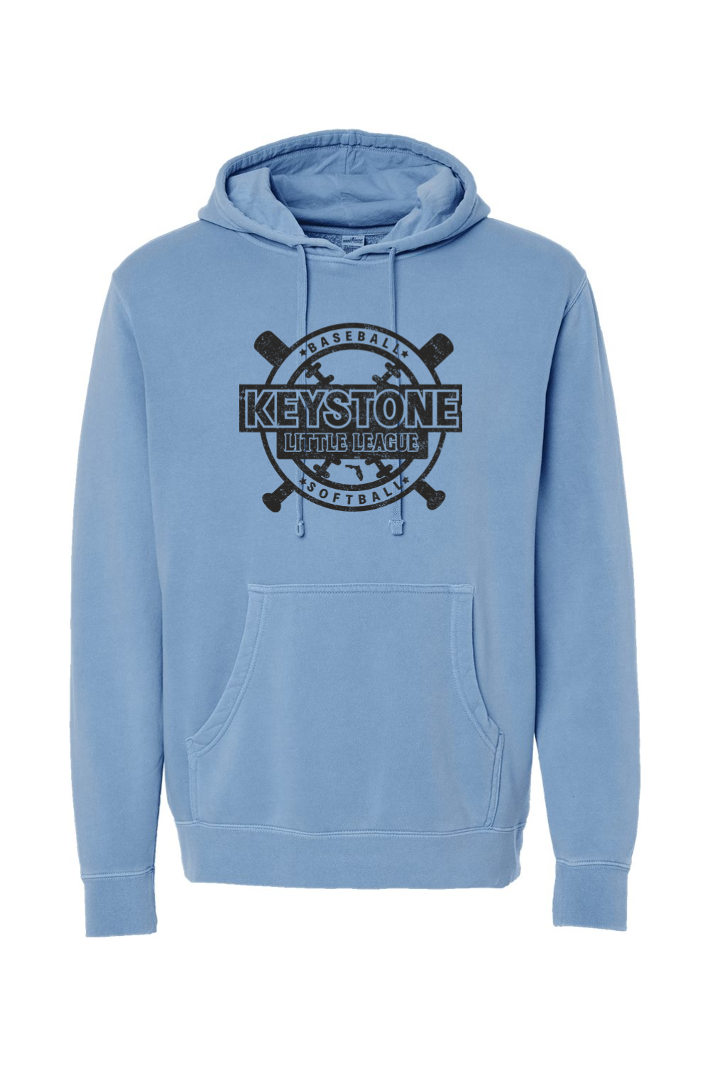 Keystone Little League Unisex Midweight Pigment-Dyed Hooded Sweatshirt