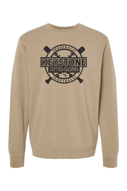 Keystone Little League Unisex Midweight Pigment-Dyed Crewneck Sweatshirt